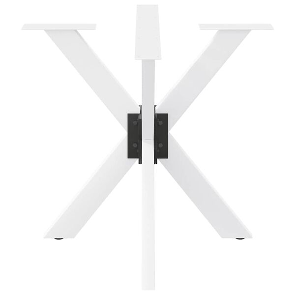 vidaXL Pé de mesa de jantar em formato de aranha, branco, 85x85x(72-73) cm, aço