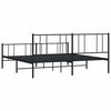 vidaXL Estrutura de cama com cabeceira e p&eacute;s 193x203 cm metal preto