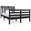 vidaXL Estrutura cama pequena casal 120x190 cm pinho maci&ccedil;o preto