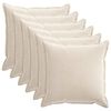 vidaXL Capa almofada 6 unid. HOUTEN Creme 70 x 70 cm Tecido Chenille