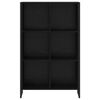 vidaXL Gabinete de Livros Carvalho Preto 99,5 x 30 x 108,5 cm