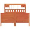 vidaXL Cama com estante sem colchão 140x200 cm pinho maciço