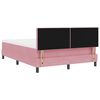 vidaXL Cama Box com colch&atilde;o com cabeceira Rosa 160 x 200 cm Veludo