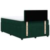 vidaXL Cama boxspring com colch&atilde;o 120x200 cm veludo verde-escuro