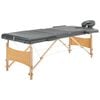 vidaXL Mesa massagens c/ 3 zonas estrutura madeira 186x68cm antracite