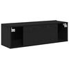vidaXL Gabinete para TV 2 pcs Preto 100 x 30 x 30 cm