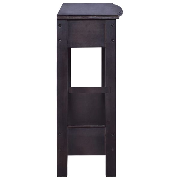 vidaXL Mesa consola 120x30x75cm mogno maci&ccedil;o castanho caf&eacute; preto-claro