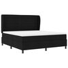 vidaXL Cama Box com colch&atilde;o com cabeceira Preto 180 x 200 cm tecido