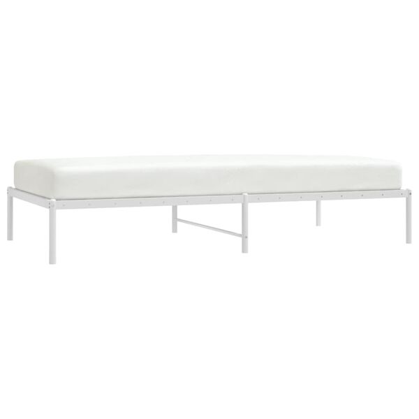 vidaXL Estrutura de cama 100x200 cm metal branco