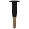 vidaXL P&eacute;s de M&oacute;veis 2 unid. Preto e Ouro &Oslash; 40 x 98 mm Ferro
