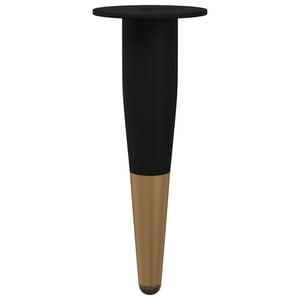 vidaXL P&eacute;s de M&oacute;veis 2 unid. Preto e Ouro &Oslash; 40 x 98 mm Ferro
