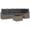 vidaXL Conjunto de Sof&aacute; de Jardim 6 unid. Cinzento-claro vime PE