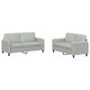 vidaXL 2 pcs conjunto de sof&aacute;s veludo cinzento-claro