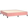 vidaXL Estrutura de cama 160x200 cm veludo rosa