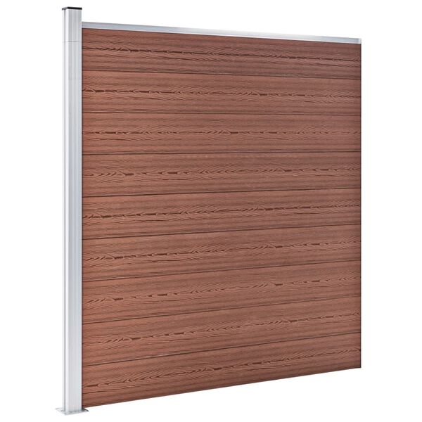 vidaXL Painel de vedação para jardim 1218x186 cm WPC castanho