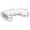 vidaXL Conjunto de Sof&aacute; de Jardim com almofada 9 pcs Preto Alum&iacute;nio