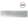 vidaXL Acabamento para Gramado 20 unid. 25 x 103 cm A&ccedil;o Galvanizado