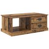 vidaXL Mesa de centro com gaveta Madeira Antiga 90 x 50 x 35 cm