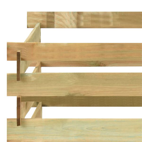 vidaXL Caixa de compostagem ripada 100x100x80 cm pinho impregnado
