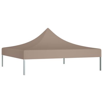 vidaXL Teto para tenda de festas 2x2 m 270 g/m² cinzento-acastanhado