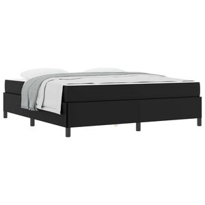vidaXL Estrutura da Cama com colch&atilde;o Preto 180 x 200 cm tecido