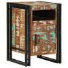 vidaXL Mesa de cabeceira 40x40x59 cm em madeira maci&ccedil;a reciclada