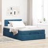 vidaXL Estrutura cama otomana colch&atilde;o 120x200cm veludo azul escuro