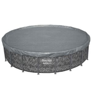 Bestway Capa para Piscina &Oslash;6,1 m Redondo Poli&eacute;ster Cinzento
