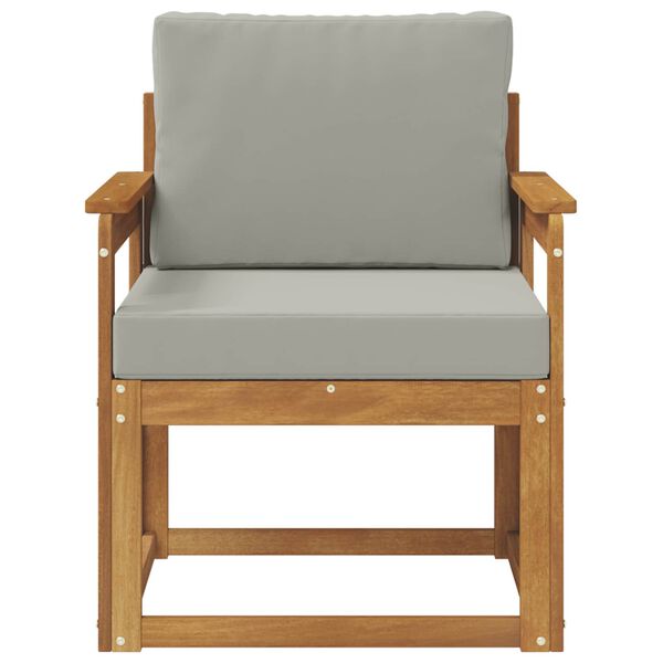 vidaXL Sof&aacute; exterior Madeira de Ac&aacute;cia maci&ccedil;a e Poli&eacute;ster