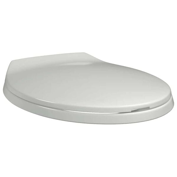vidaXL Tampo de sanita com fecho suave oval branco