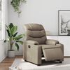 vidaXL Poltrona reclin&aacute;vel el&eacute;trica couro artificial cor cappuccino