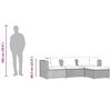 vidaXL 4 pcs conjunto lounge jardim c/ almofadões vime PE castanho