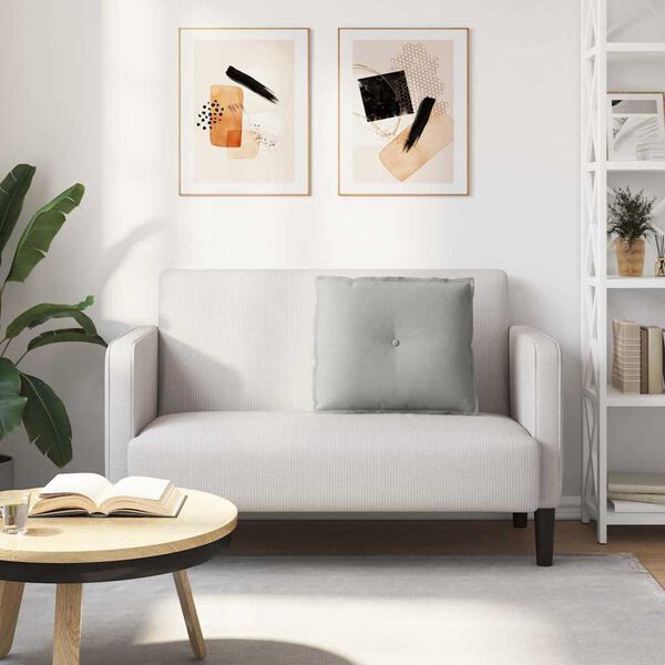 vidaXL Travesseiro para Costas Cinzento-claro 60 x 50 cm