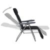 vidaXL Cadeiras de jardim dobráveis com almofadões 2 pcs preto