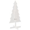 vidaXL Árvore de Natal decorativa 120cm madeira de pinho maciça branco