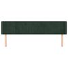vidaXL Cabeceira de cama c/ abas veludo 163x16x78/88cm verde-escuro