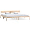 vidaXL Estrutura de cama sem colch&atilde;o 200x200 cm madeira maci&ccedil;a