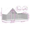 vidaXL Galinheiro 4x2x2 m a&ccedil;o galvanizado