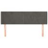 vidaXL Cabeceira de cama c/ abas veludo 147x16x78/88cm cinzento-escuro