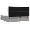vidaXL Cama Box Springs com Colch&atilde;o Cinza Escuro 90x190 cm tecido