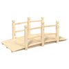 vidaXL Ponte de jardim com corrim&otilde;es 150x67x56 cm abeto maci&ccedil;o