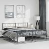 vidaXL Estrutura de cama com cabeceira e p&eacute;s 183x213 cm metal preto