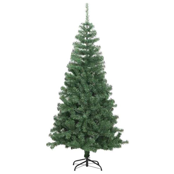 vidaXL Árvore de Natal com 300 LEDs com suporte Verde 240 cm PVC