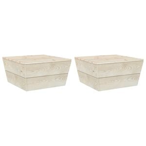 vidaXL Messa de jardim 2 pcs 60x60x30 cm madeira de abeto impregnada