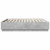 vidaXL Estrutura de cama 200x200 cm derivados de madeira cinza cimento
