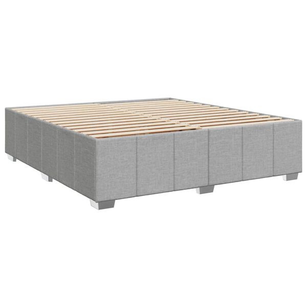 vidaXL Estrutura de cama sem colch&atilde;o 180x200 cm tecido cinzento-claro