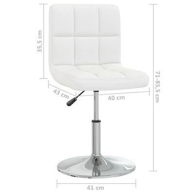 vidaXL Cadeira de jantar couro artificial branco