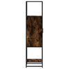 vidaXL Arm&aacute;rio alto 35,5x35x139 cm madeira e metal carvalho fumado