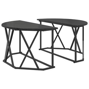 vidaXL Mesa de centro Carvalho Preto 80 x 80 x 42 cm
