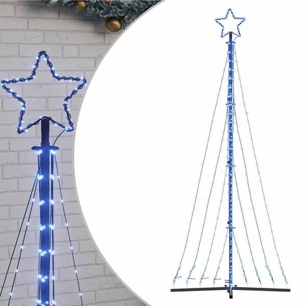vidaXL LED Árvore de Natal 447 LEDs Azul 250 cm